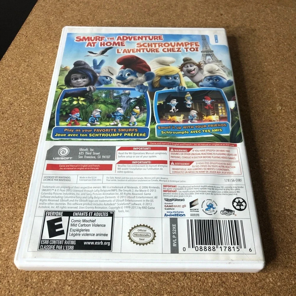 3/$15 Nintendo Wii The Smurfs 2 Ubisoft Video Game - Picture 2 of 5